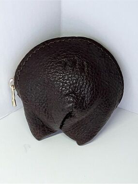 Portland Leather Fortune Cookie Pouch in Coldbrew-NEW
